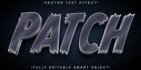 Poster - Jean Patch Vector Fully Editable Smart Object Text Effect
