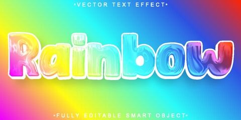 Poster - Rainbow Sky Vector Fully Editable Smart Object Text Effect