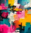 © CLOXMEDIA - painting colorful abstract background painting art on canvas