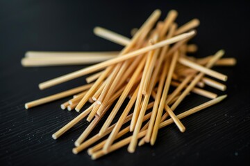 Poster - A set of traditional Japanese chopsticks placed on a table, suitable for Asian-themed meals or cultural events