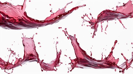 Poster - A splashy moment where different red liquids meet and merge