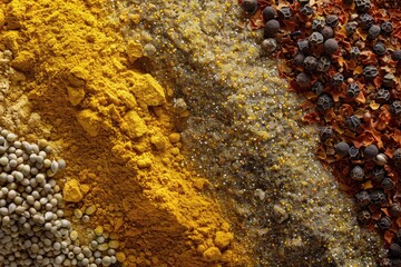 Poster - Close-up view of various spices