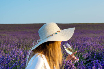 Wall Mural - Wine in lavender