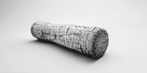 Poster - A close-up shot of a single cork on a white background, perfect for use in design projects or as a reference image
