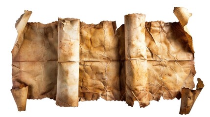 Poster - A fragment of old paper with a tear, can be used for historical or vintage-themed designs
