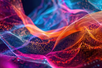 Aufkleber - High-quality image of vibrant cloth details on dark background, ideal for textile or design use