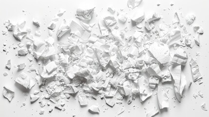 Poster - A pile of shredded paper sits on a table, great for use in office or study settings