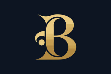 vector luxury letter b vector logo illustration