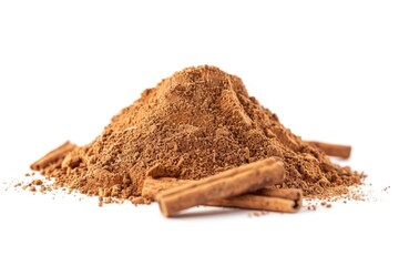 Poster - A pile of cinnamon sticks sits atop a pile of cinnamon powder, ready for baking or cooking