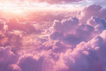 Poster - Clouds with sunlight peeking through, perfect for weather-related or nature-themed illustrations