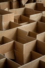 Poster - Boxes and containers filled with office supplies sitting on shelves