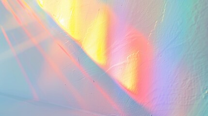 Poster - A close-up shot of a wall with a beam of light shining through, perfect for use in designs about hope, inspiration or new beginnings