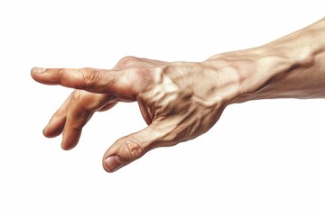 Aufkleber - A close-up shot of a person's hand grasping something, with a hint of mystery