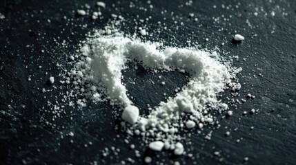Aufkleber - A sweet treat on a table, a sugar heart decoration perfect for parties or special occasions