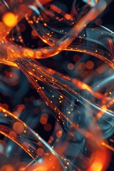 Poster - A close-up shot of an orange and black background, perfect for use in designs where bold colors are needed
