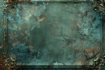 Poster - A close-up of a metal plate with a rusty surface, suitable for industrial or abandoned place scenes