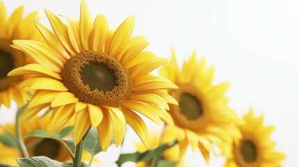 Poster - A bouquet of bright yellow sunflowers arranged in a decorative vase