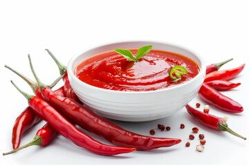 Canvas Print - Sweet chili sauce on clear surface