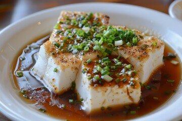 Sticker - Tofu stuffed with pork in gravy