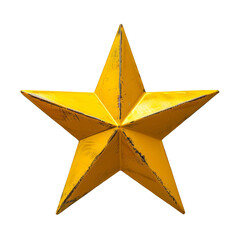 Yellow Star with Black Background