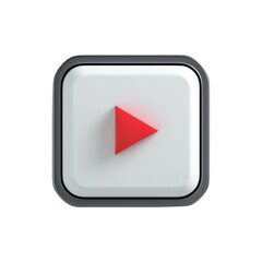 Wall Mural - play button icon 3d rendering