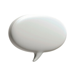 Wall Mural - 3d white speech bubble