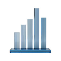 Wall Mural - glass bar chart