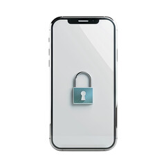 Wall Mural - smartphone with padlock icon for security and privacy