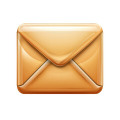 Wall Mural - golden glossy envelope icon