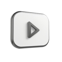 Wall Mural - play button icon 3d rendering