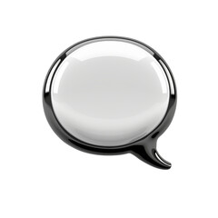 Wall Mural - 3d glossy speech bubble
