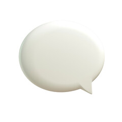 Wall Mural - white speech bubble 3d render