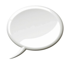 Wall Mural - white speech bubble with glossy finish