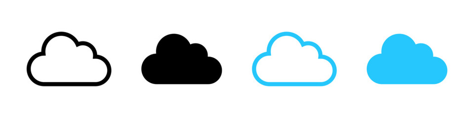 Wall Mural - cloud icon set
