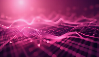 pink digital networking, internet, cyber and business background