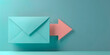 © Gabriela - Blue letter envelope with pink arrow