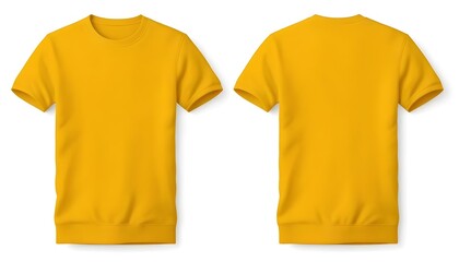 Wall Mural - Two yellow sweaters against a white background