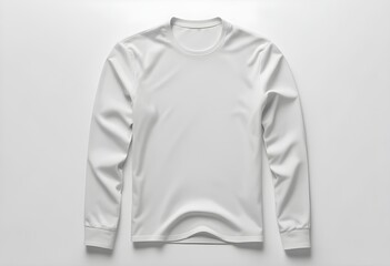 Wall Mural - A beige long-sleeved shirt on a white background