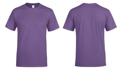 A purple t-shirt with a plain design
