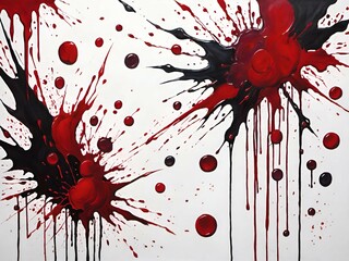 Canvas Print - blood splash on a white background