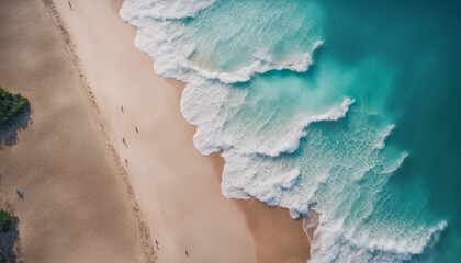  Coast as a background from top view. Turquoise water background from top view. Summer seascape from ai. Realistic drone shot, prize winner, outstanding picture, masterpiece