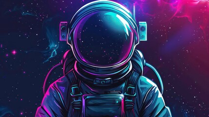 design a captivating logo featuring a galaxy themed astronaut as the mascot for an esport team. gene
