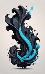 Wall Mural - abstract background with swirls
