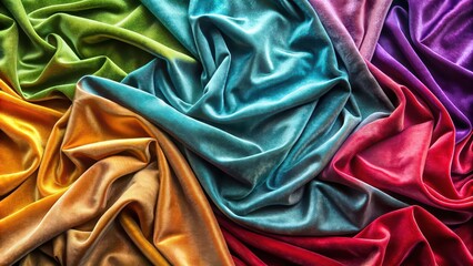 Poster - Soft velvet fabric in various colors , plush, texture, luxurious, material, elegant, smooth, background, rich, tactile