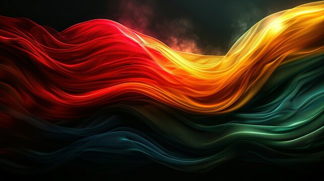 Artistic Commemoration: Red, Yellow, Green on Black for Black History Month