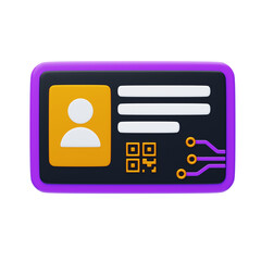 Aufkleber - 3D Implementing Decentralized Identity Solutions. 3D Icon