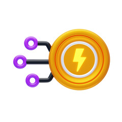 Poster - 3D Mechanics of Flash Loans. 3D Icon