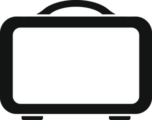 Poster - simple icon of a suitcase, symbolizing travel, business trips, and vacations