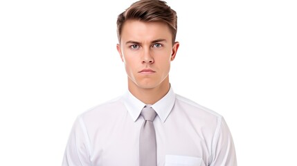 Wall Mural - Serious young man in a shirt