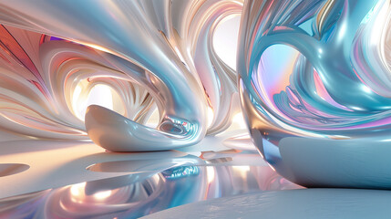 Poster - relaxing 3d abstract art wallpaper, business background 